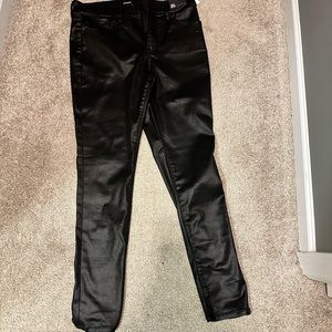 Express shiny black pants with tags
